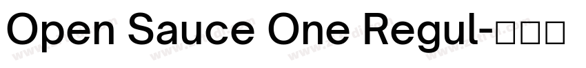 Open Sauce One Regul字体转换